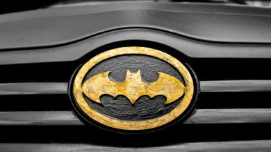 Car superhero symbol batman
