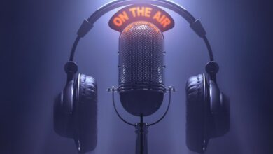 Podcast headset and mic